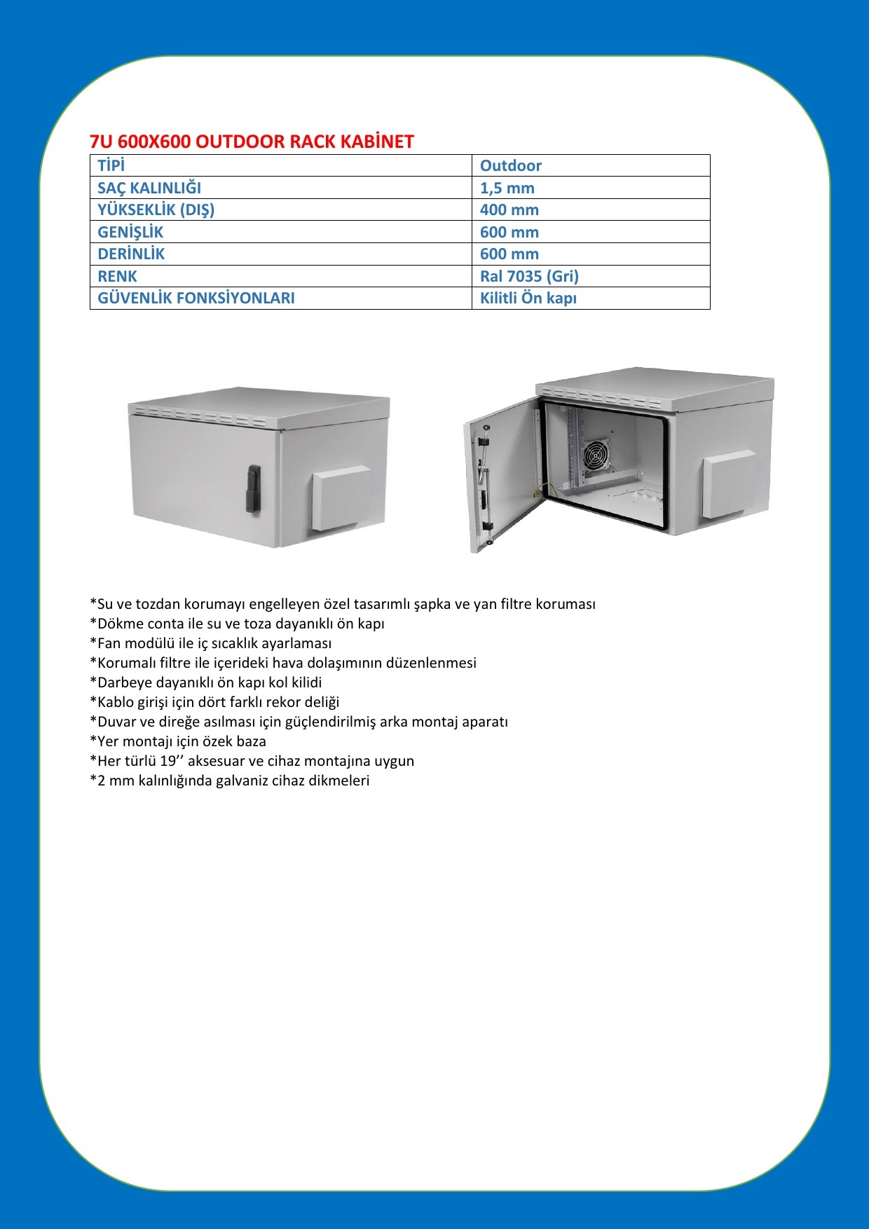 7U 600X600 OUTDOOR DATASHEET-1